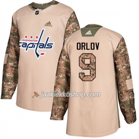Miehille NHL Washington Capitals Pelipaita Dmitry Orlov 9 Adidas 2017-2018 Camo Veterans Day Practice Authentic